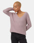Tentree Women's Highline V-Neck Sweater - Lilac Chalk