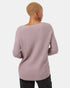Tentree Women's Highline V-Neck Sweater - Lilac Chalk