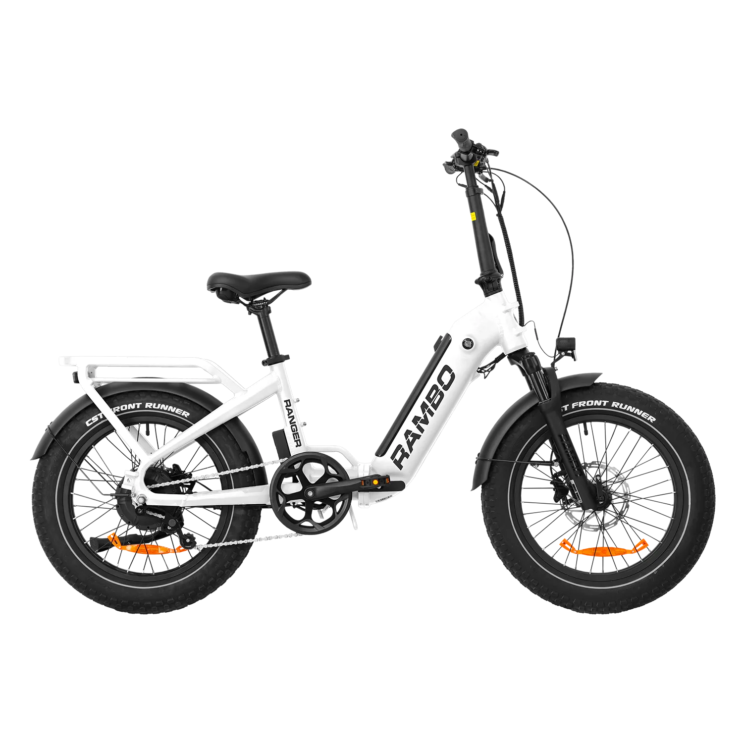 Rambo Ranger Folding Electric Bike, White – product image 2