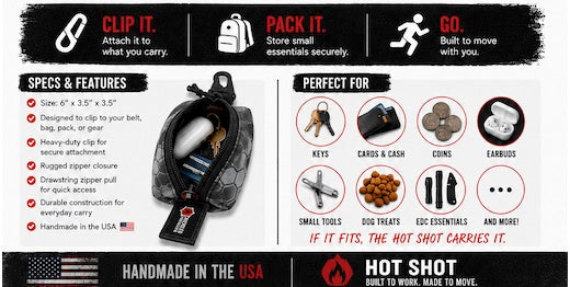 Recycled Firefighter Hot Shot - Ranger - Keychain Pouch — product view 2