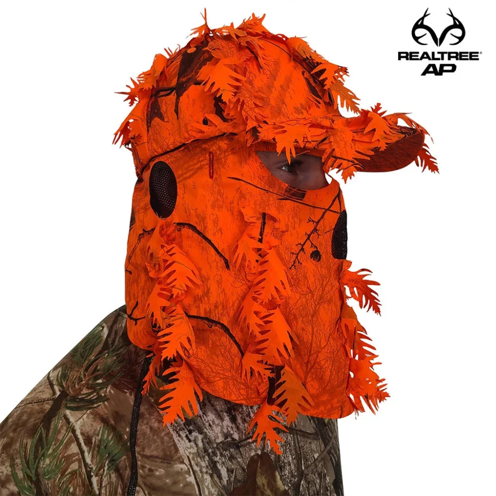 QuikCamo 3D Leafy Ball Cap with Front Face Mask – product view 48