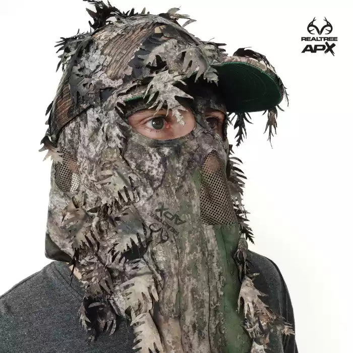 QuikCamo 3D Leafy Ball Cap with Front Face Mask – product view 59