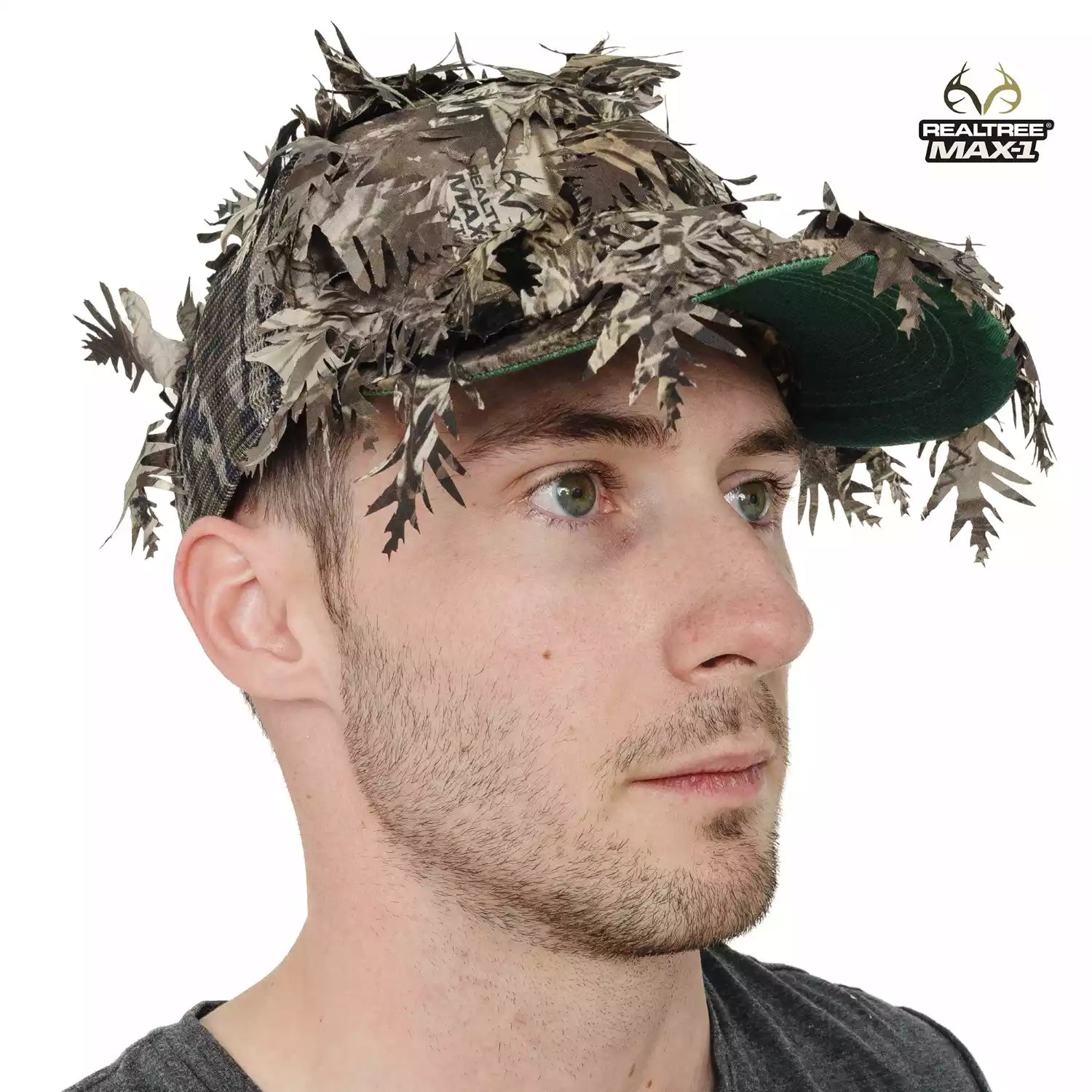 QuikCamo 3D Leafy Ball Cap with Front Face Mask – product view 46
