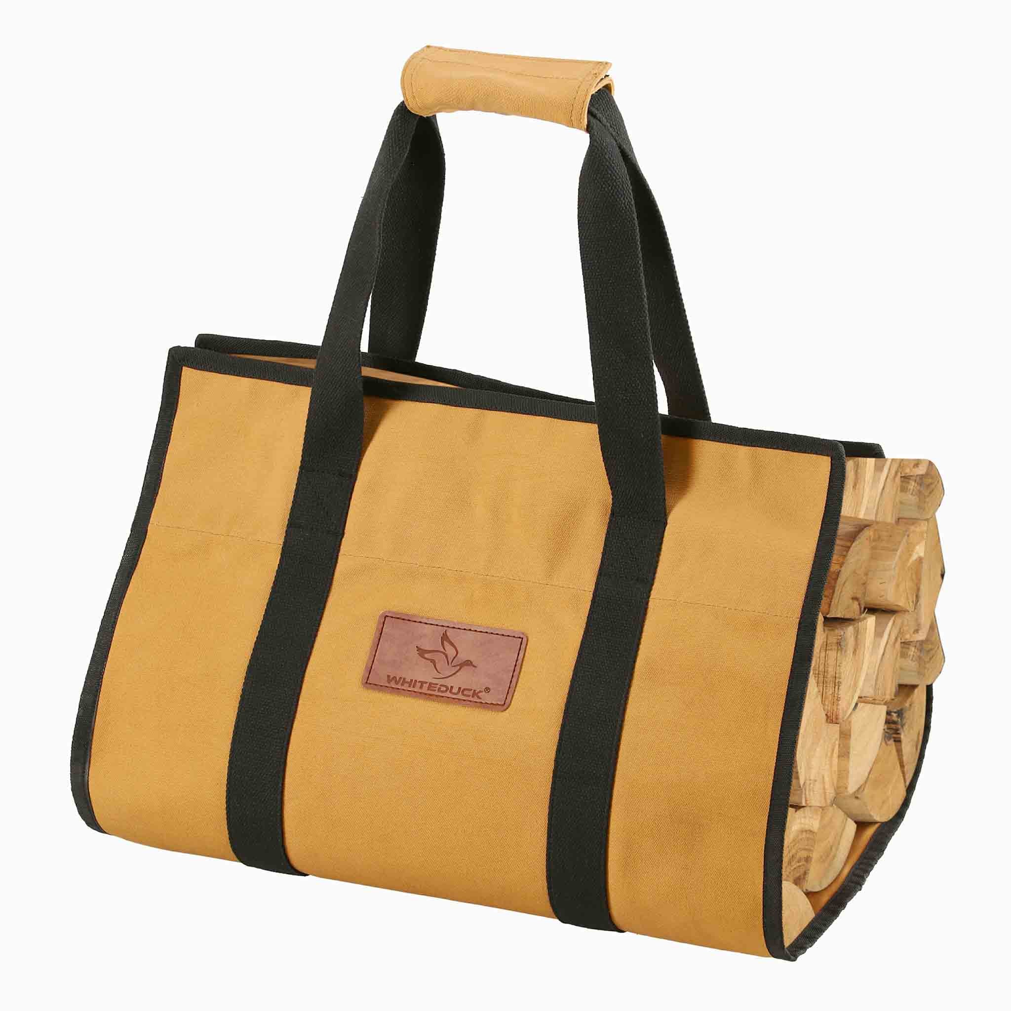 White Duck Rectangle Canvas Firewood Log Carriers