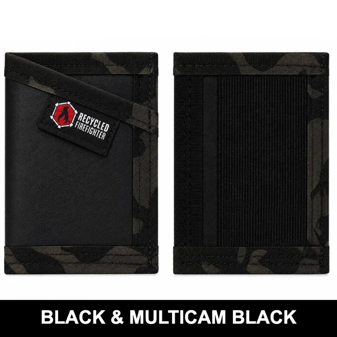 Recycled Firefighter Sergeant Wallet - Combat Boot Leather Edition — product view 3