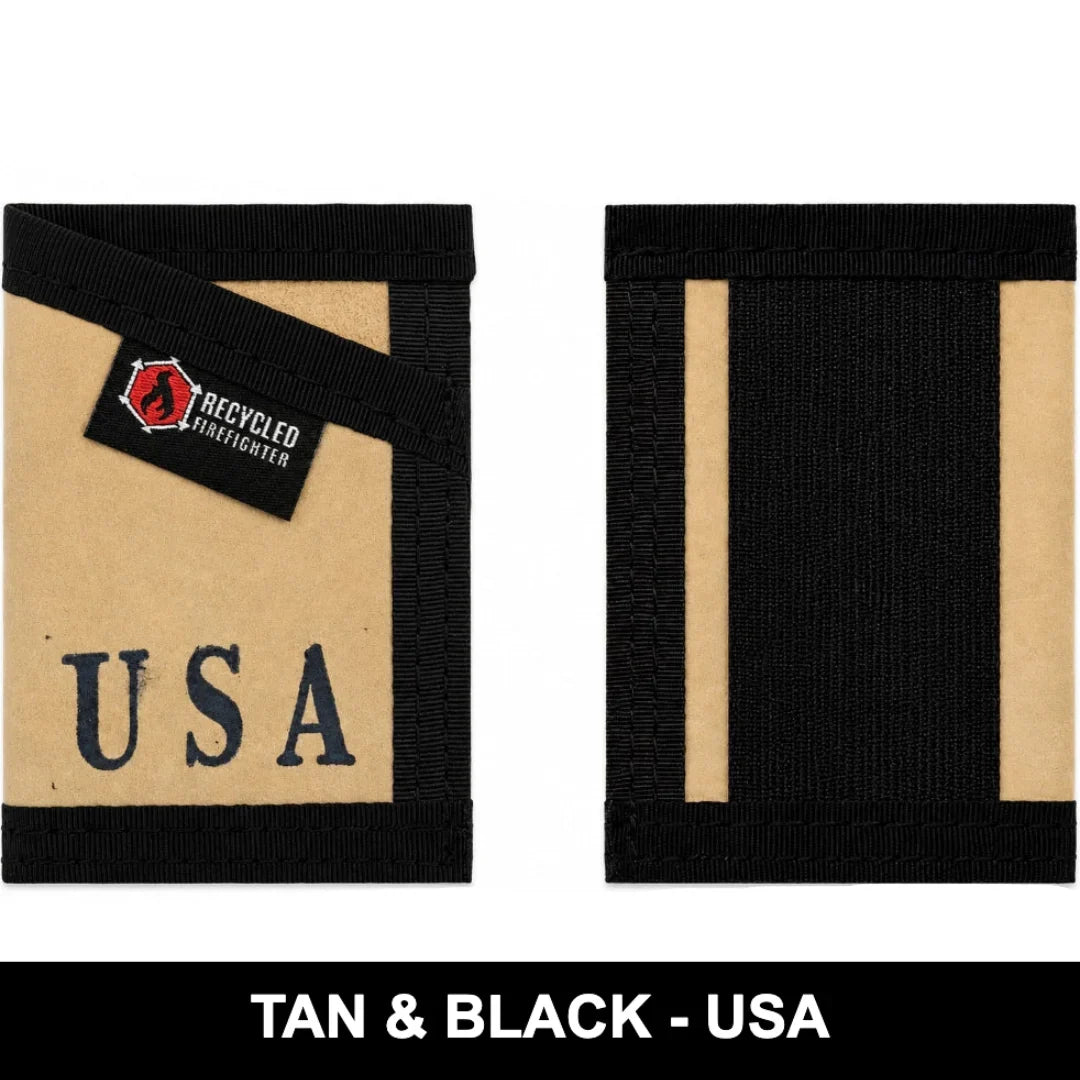 Recycled Firefighter Sergeant Wallet - Combat Boot Leather Edition — product view 17