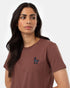 Tentree Women's Peru Embroidered Llama T-Shirt - Mesa Red