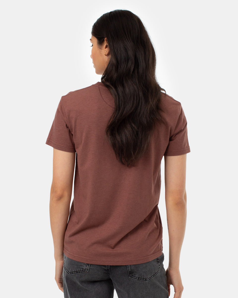 Tentree Women's Peru Embroidered Llama T-Shirt - Mesa Red