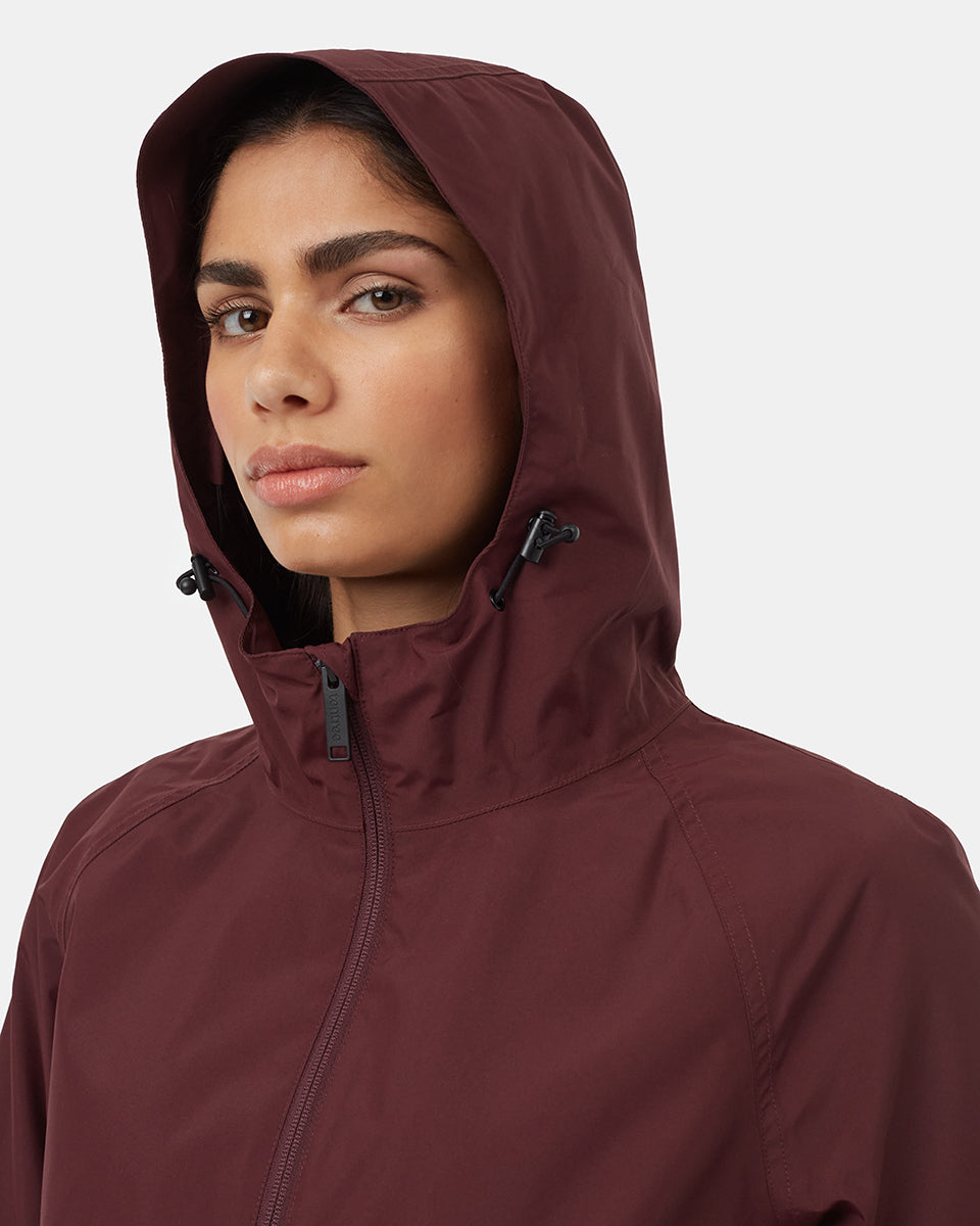 Tentree Nimbus Short Rain Jacket - Mulberry
