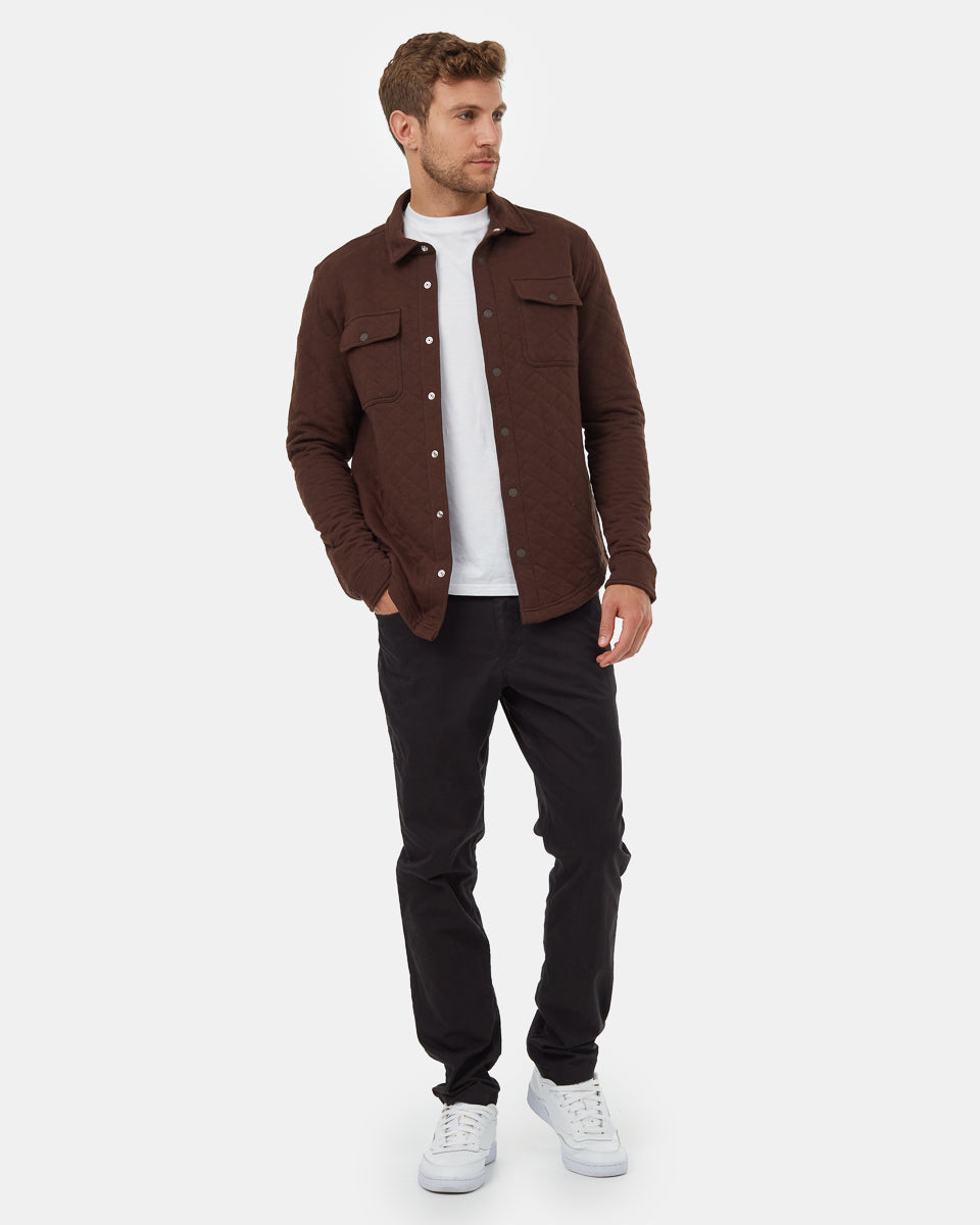 Tentree Men's Quilted Colville Overshirt - Dark Oak