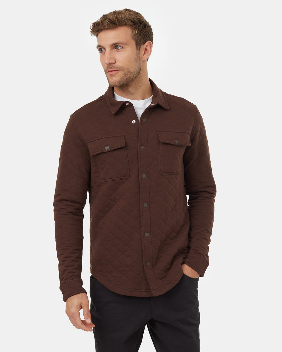 Tentree Men's Quilted Colville Overshirt - Dark Oak