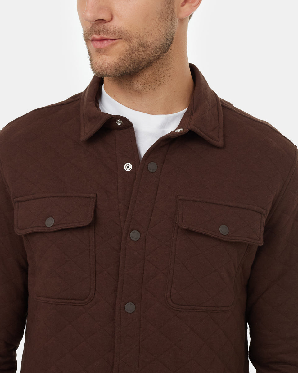 Tentree Men's Quilted Colville Overshirt - Dark Oak