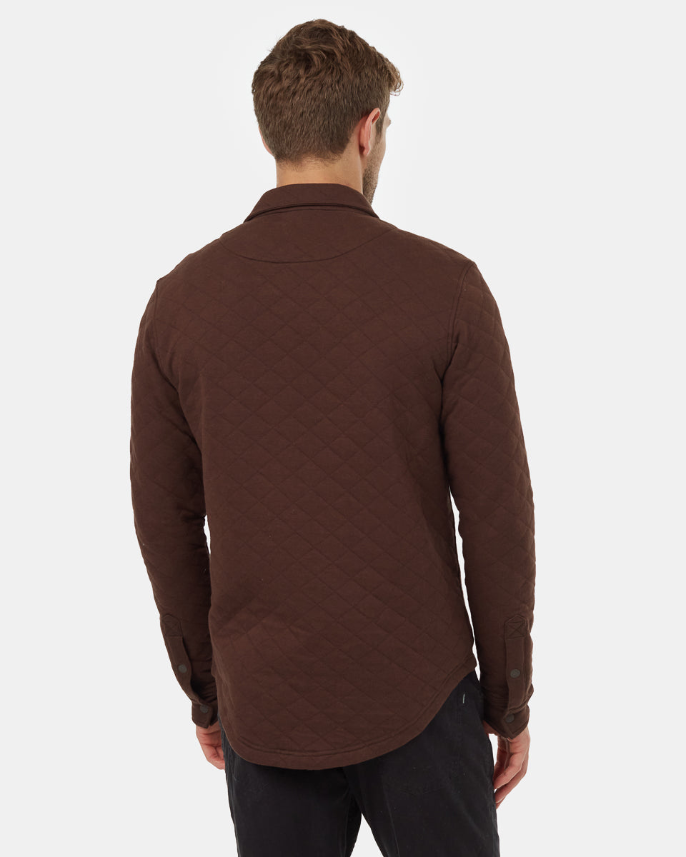 Tentree Men's Quilted Colville Overshirt - Dark Oak