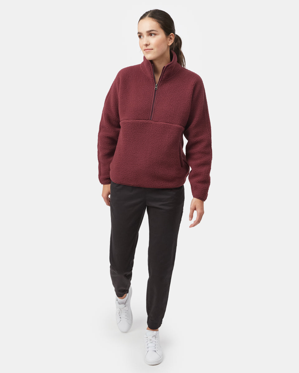 Tentree Women's Ecoloft Half Zip - Fig