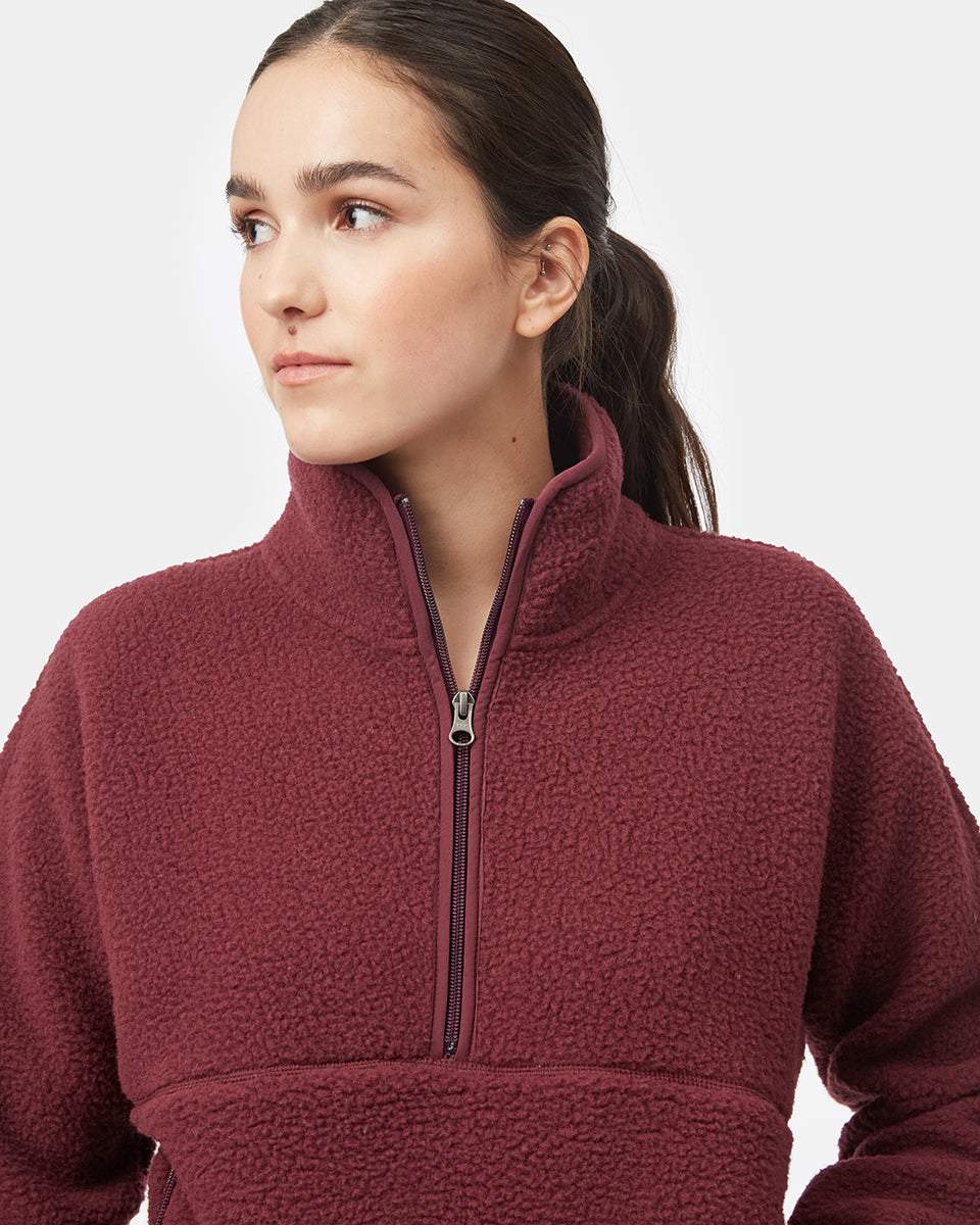 Tentree Women's Ecoloft Half Zip - Fig