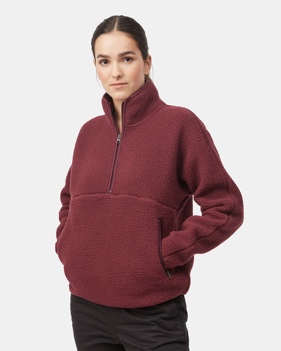 Tentree Women's Ecoloft Half Zip - Fig