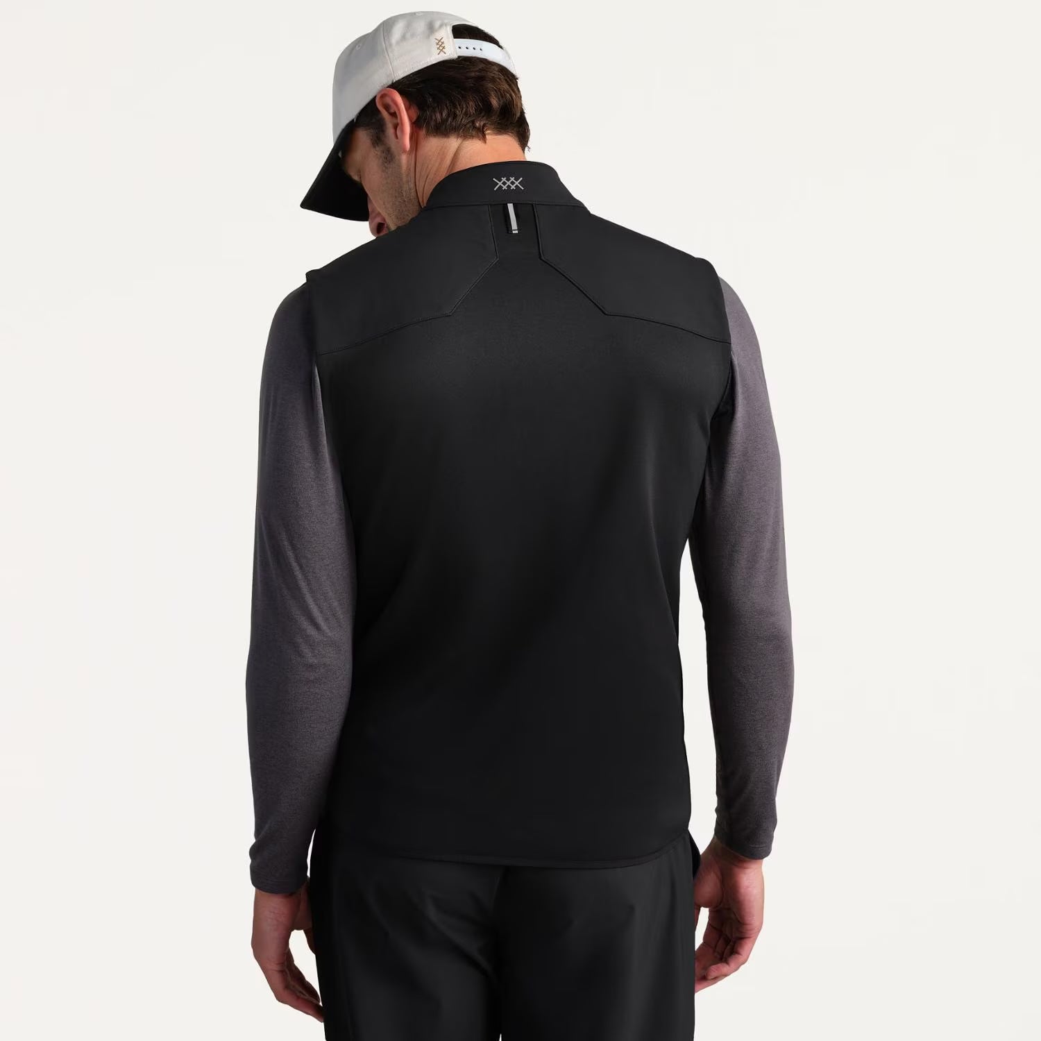 RHONE True North Vest - Men's - Black - On Body Image of color Black