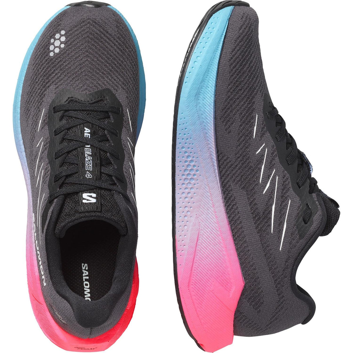 Salomon Aero Blaze 4 Gradient Road-Running Shoes - Women's - Black/White/Knockout Pink