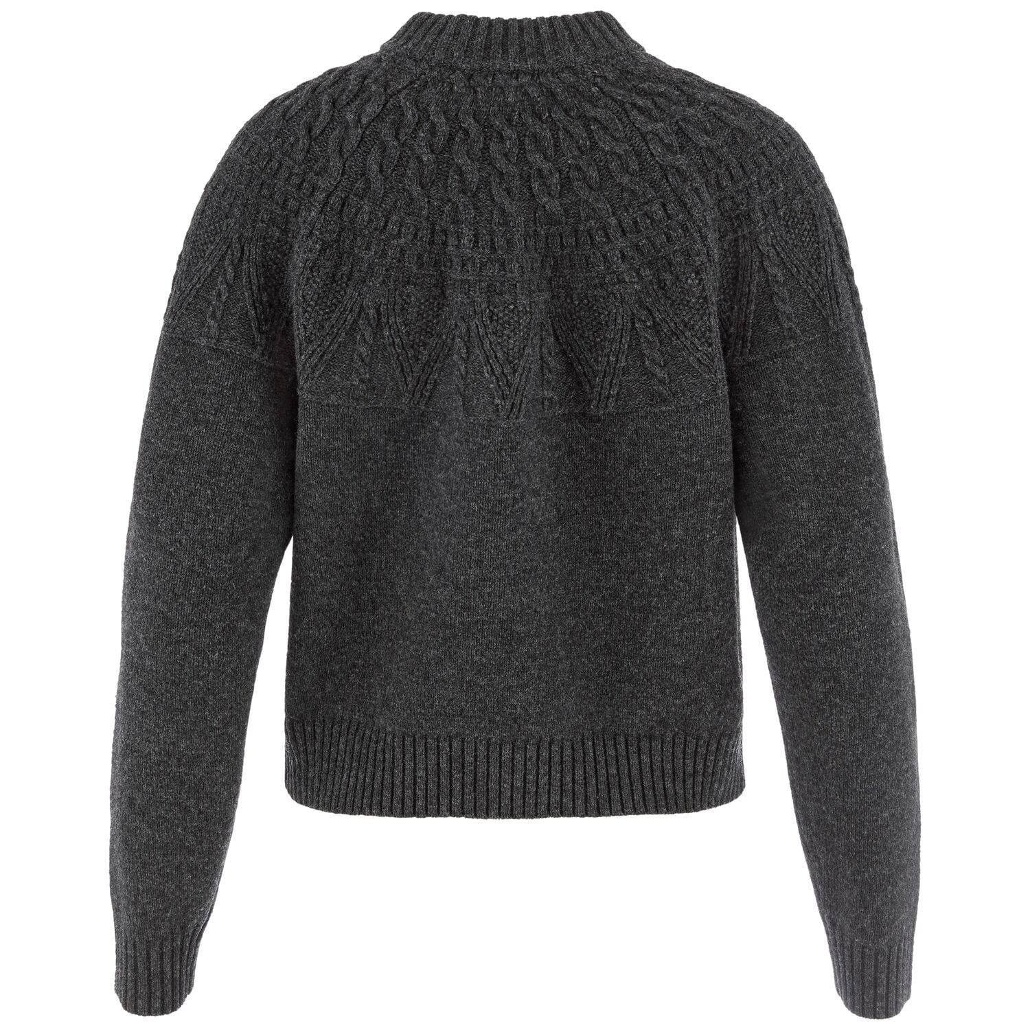 Fjallraven Ovik Solid Jacquard Knit Sweater - Women's - Dark Grey