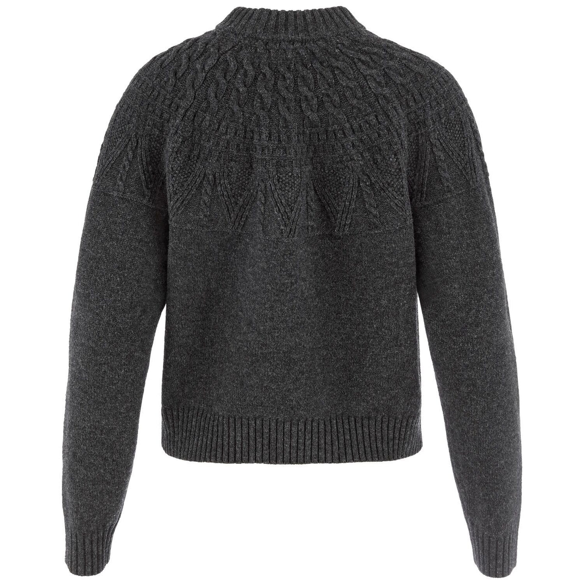 Fjallraven Ovik Solid Jacquard Knit Sweater - Women's - Dark Grey