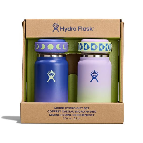 Hydro Flask Micro Hydro Vacuum Water Bottle with Screw Cap Gift Set - Cosmic