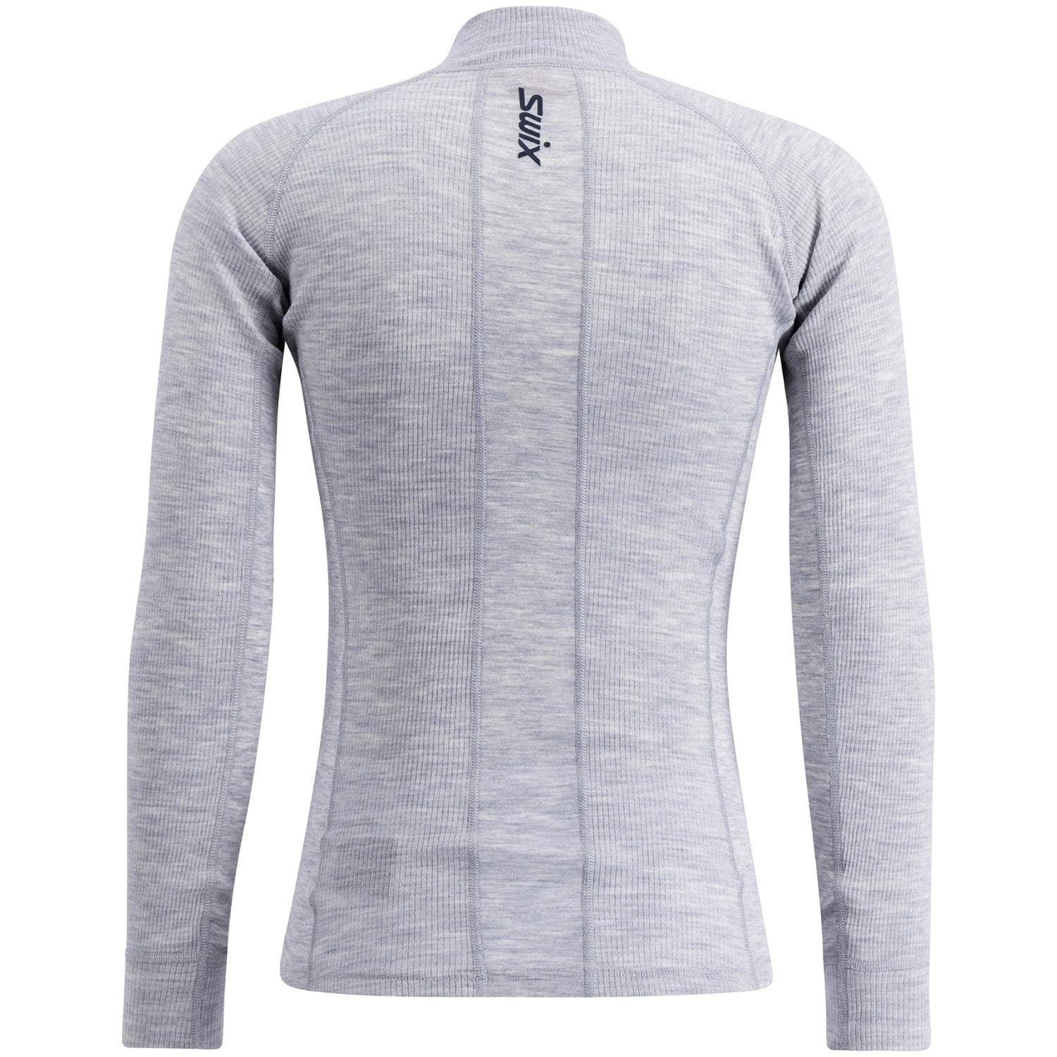 Swix RaceX Merino Half-Zip Base Layer Top - Men's - Light Grey Melange/Dark Navy