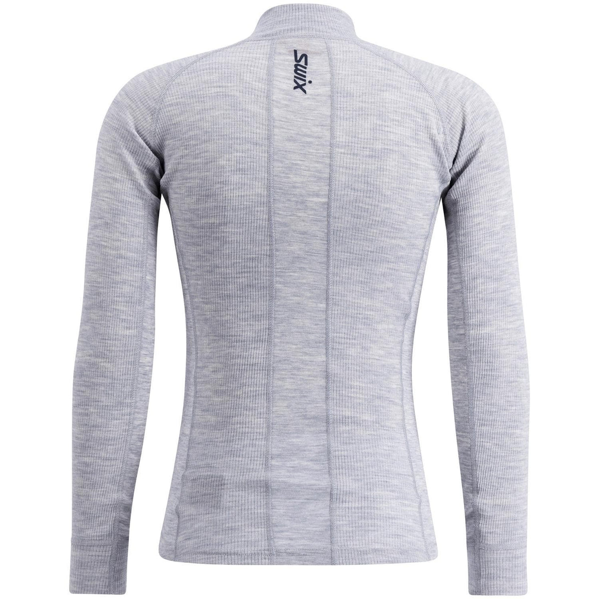 Swix RaceX Merino Half-Zip Base Layer Top - Men's - Light Grey Melange/Dark Navy