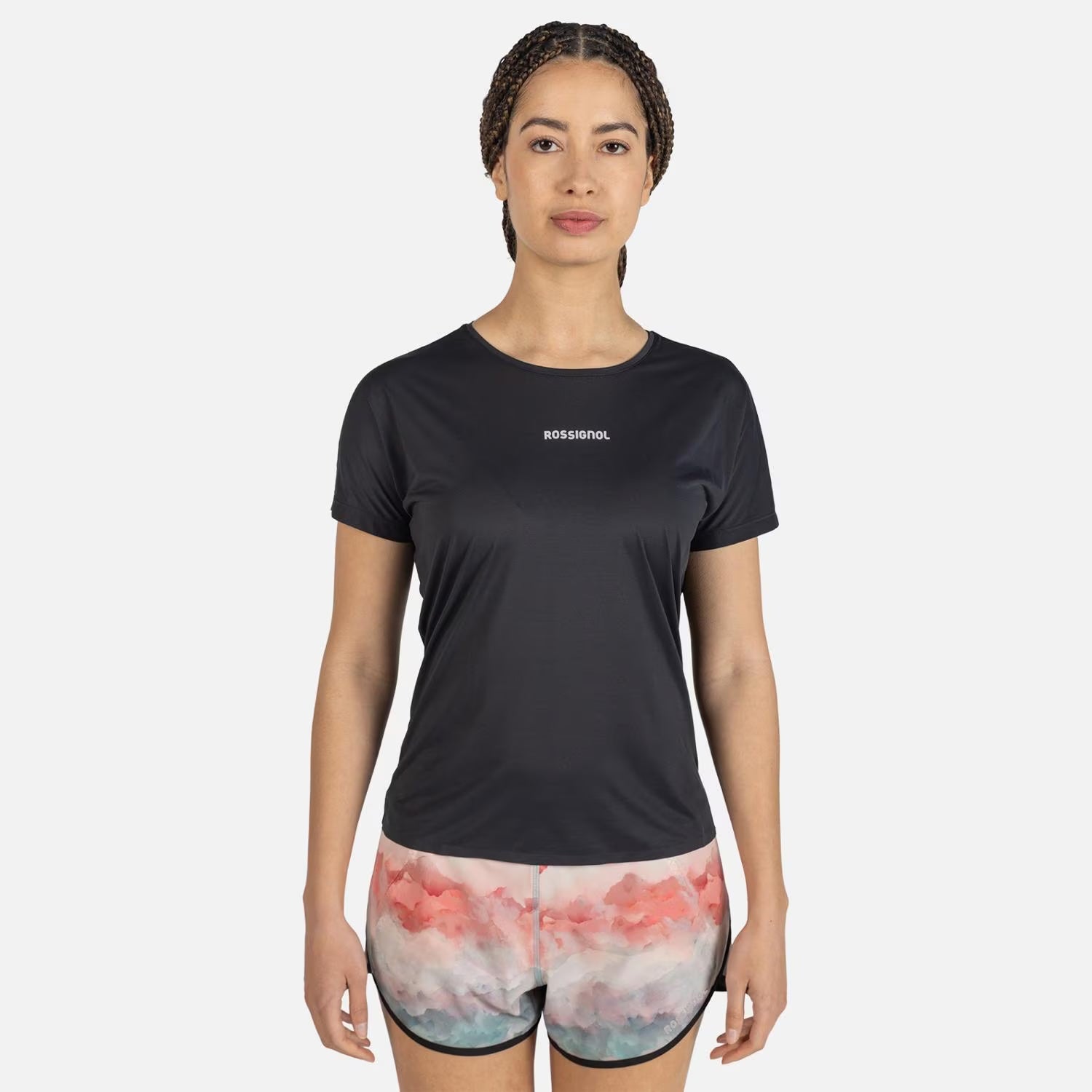 Rossignol Sapa T-Shirt - Women's - Black - On Body Image of color Black