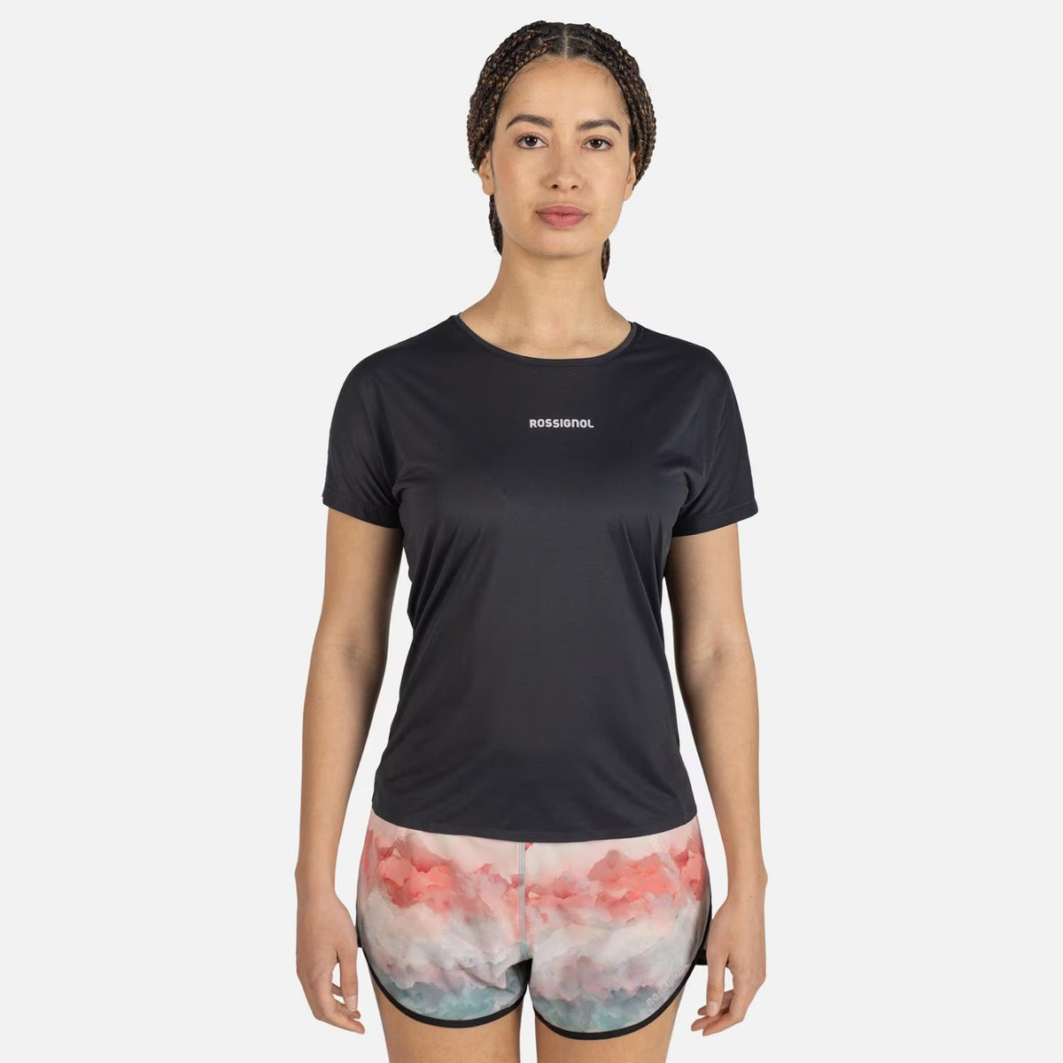 Rossignol Sapa T-Shirt - Women's - Black - On Body Image of color Black