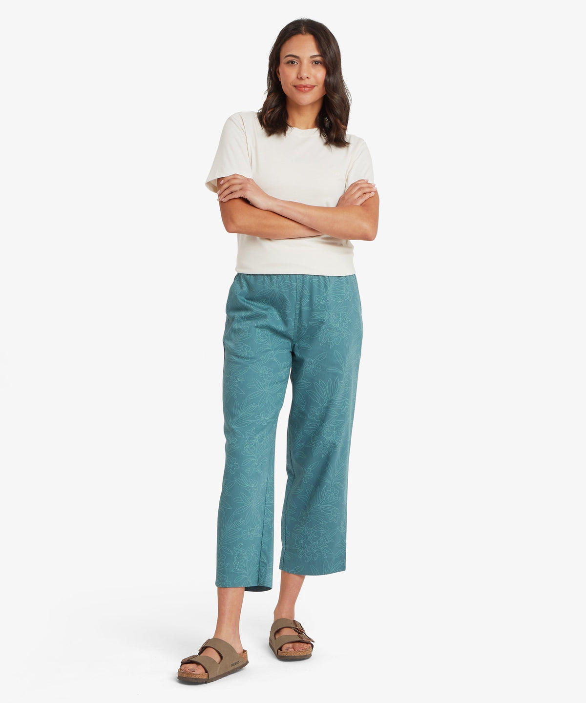 Sherpa Adventure Gear Palmo Ankle Pull-On Pants - Women's - Hydra Floral - Sherpa Adventure Gear Palmo Ankle Pull-On Pants - Women's - Hydra Floral