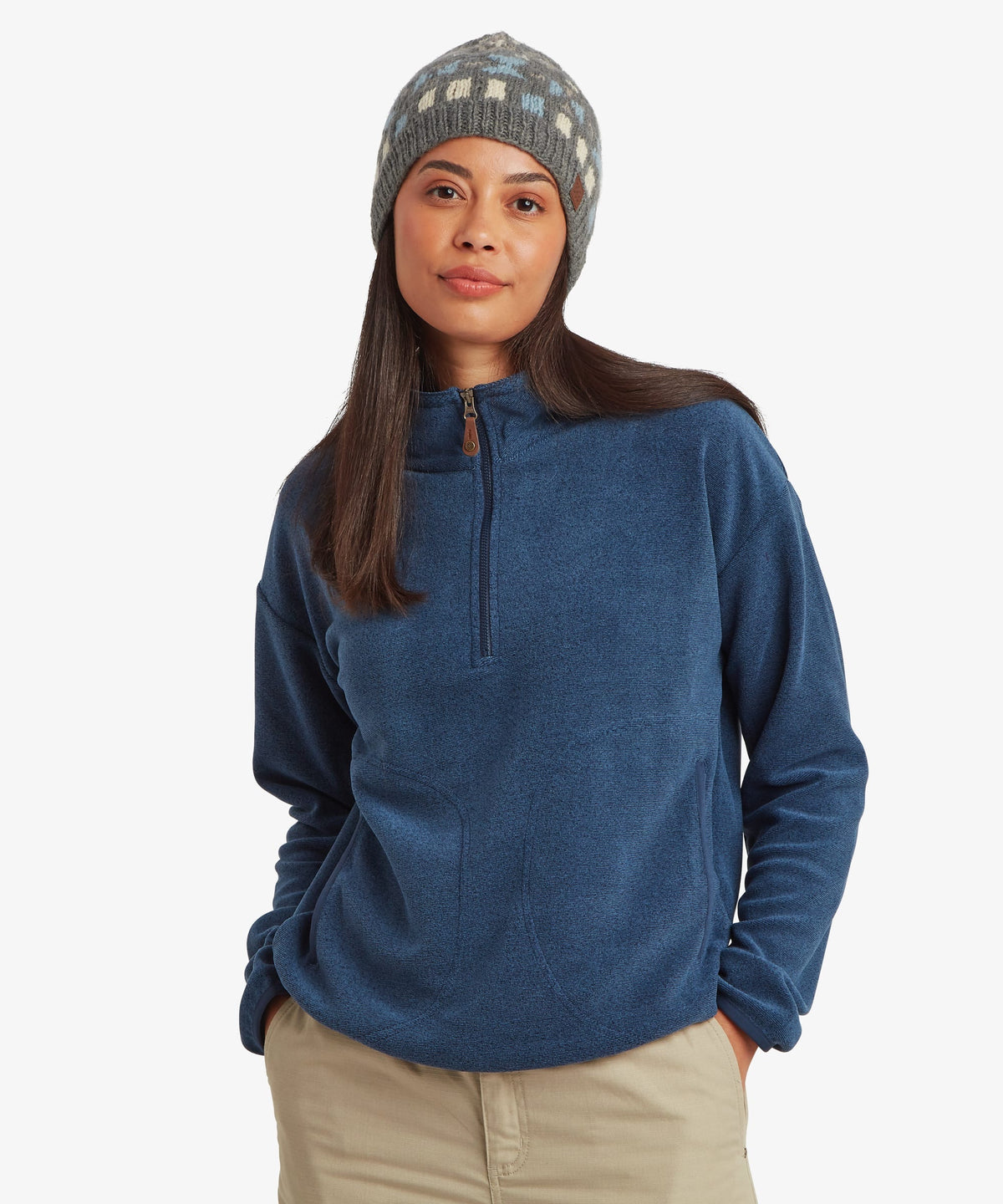 Sherpa Adventure Gear Rolpa Eco Half-Zip Pullover - Women's - Rathee Blue - Sherpa Adventure Gear Rolpa Eco Half-Zip Pullover - Women's - Rathee Blue