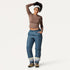 Cotopaxi Fuego Down Pants - Women's - Slate Stripes - On Body Image of color Slate Stripes