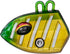 Daiwa Rhythm 40-go replacement head in green and gold Midokin Zebra