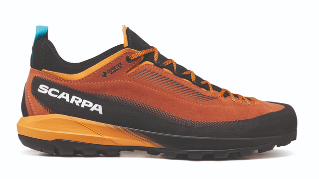SCARPA Mescalito 2 GTX approach shoe, manufacturer side view with GORE-TEX Invisible Fit marking