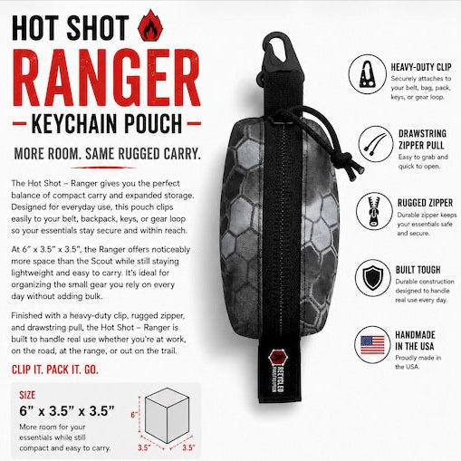 Recycled Firefighter Hot Shot - Ranger - Keychain Pouch — product view 4