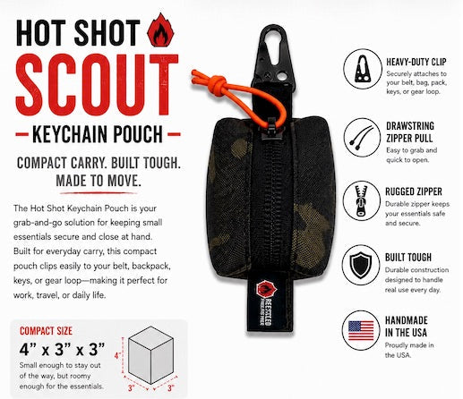 Recycled Firefighter Hot Shot - Scout - Keychain Pouch — product view 3