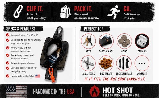 Recycled Firefighter Hot Shot - Scout - Keychain Pouch — product view 4