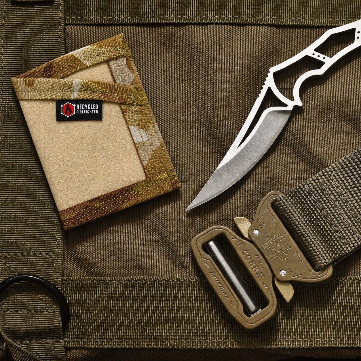 Recycled Firefighter Sergeant Wallet - Combat Boot Leather Edition — product view 5
