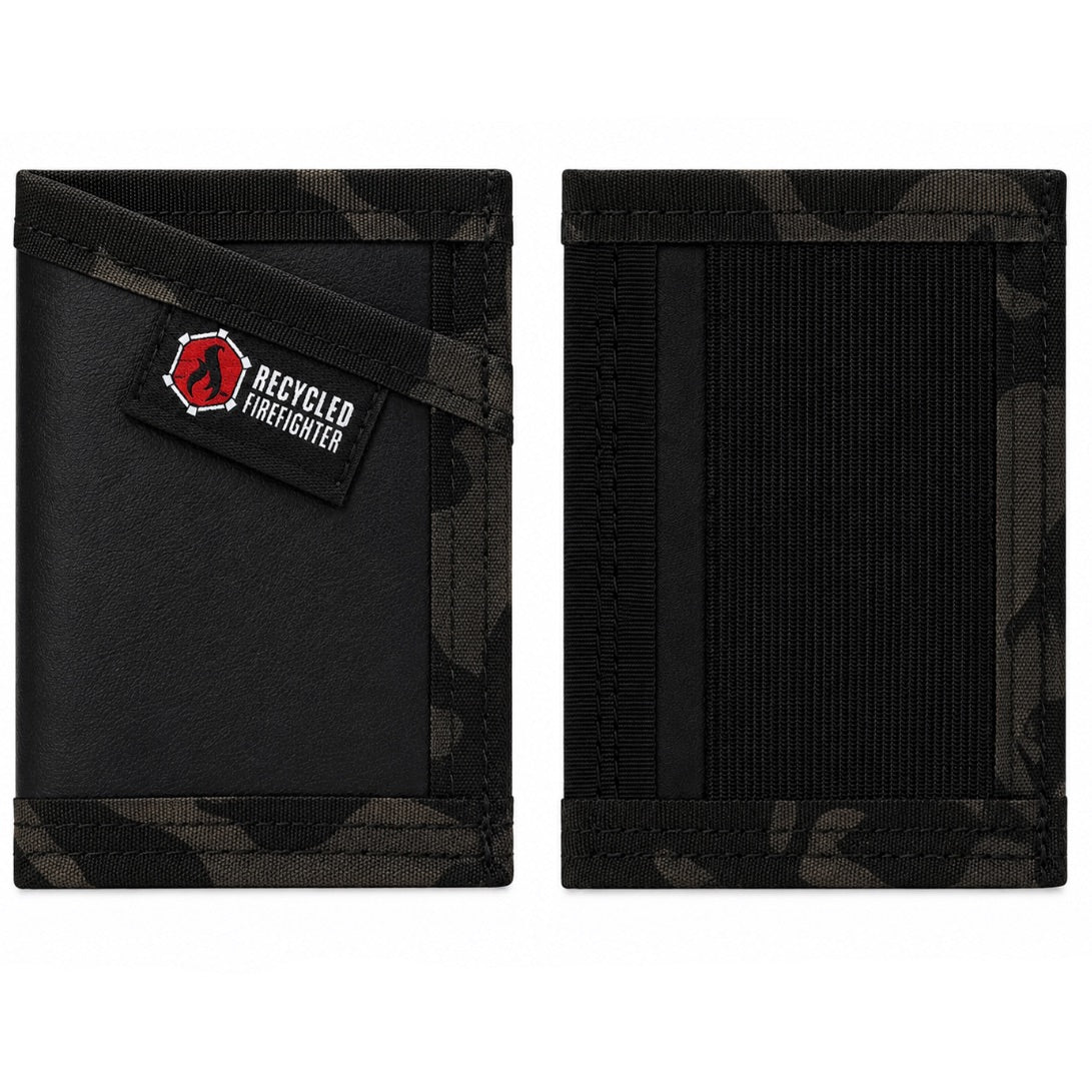 Recycled Firefighter Sergeant Wallet - Combat Boot Leather Edition — product view 1