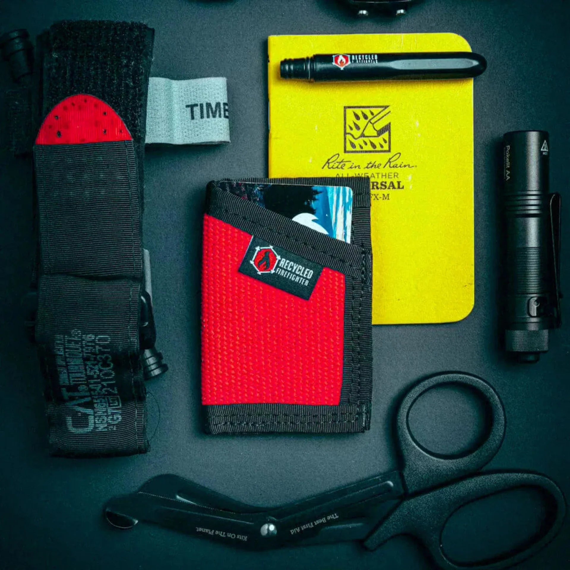 Recycled Firefighter Sergeant Wallet - Firehose Edition — product view 9