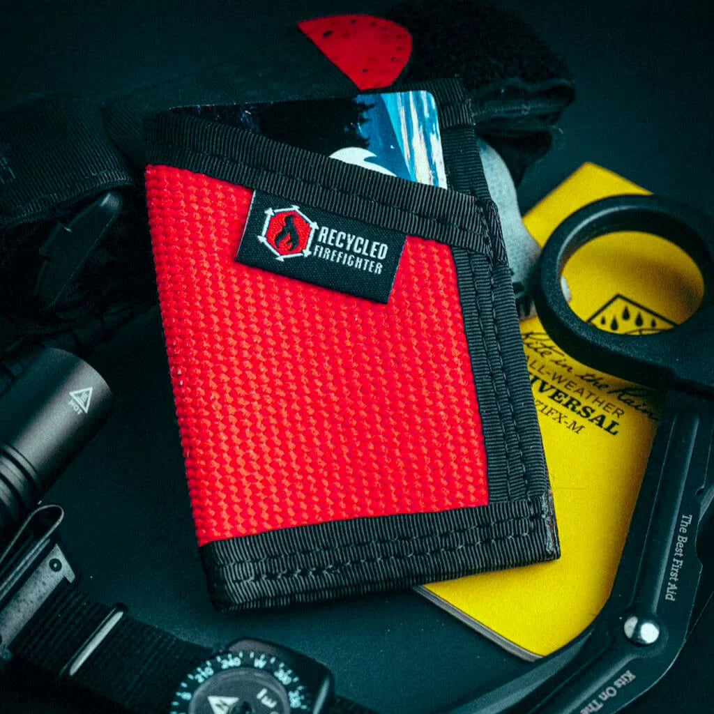 Recycled Firefighter Sergeant Wallet - Firehose Edition — product view 15
