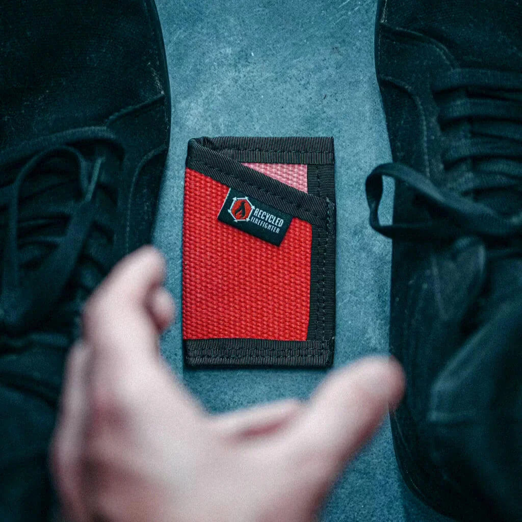 Recycled Firefighter Sergeant Wallet - Firehose Edition — product view 11