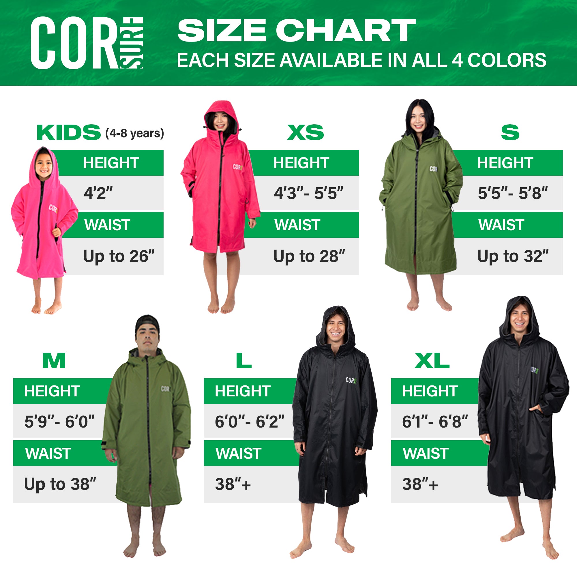 COR Surf Waterproof Swim Parka (Red) — view 6