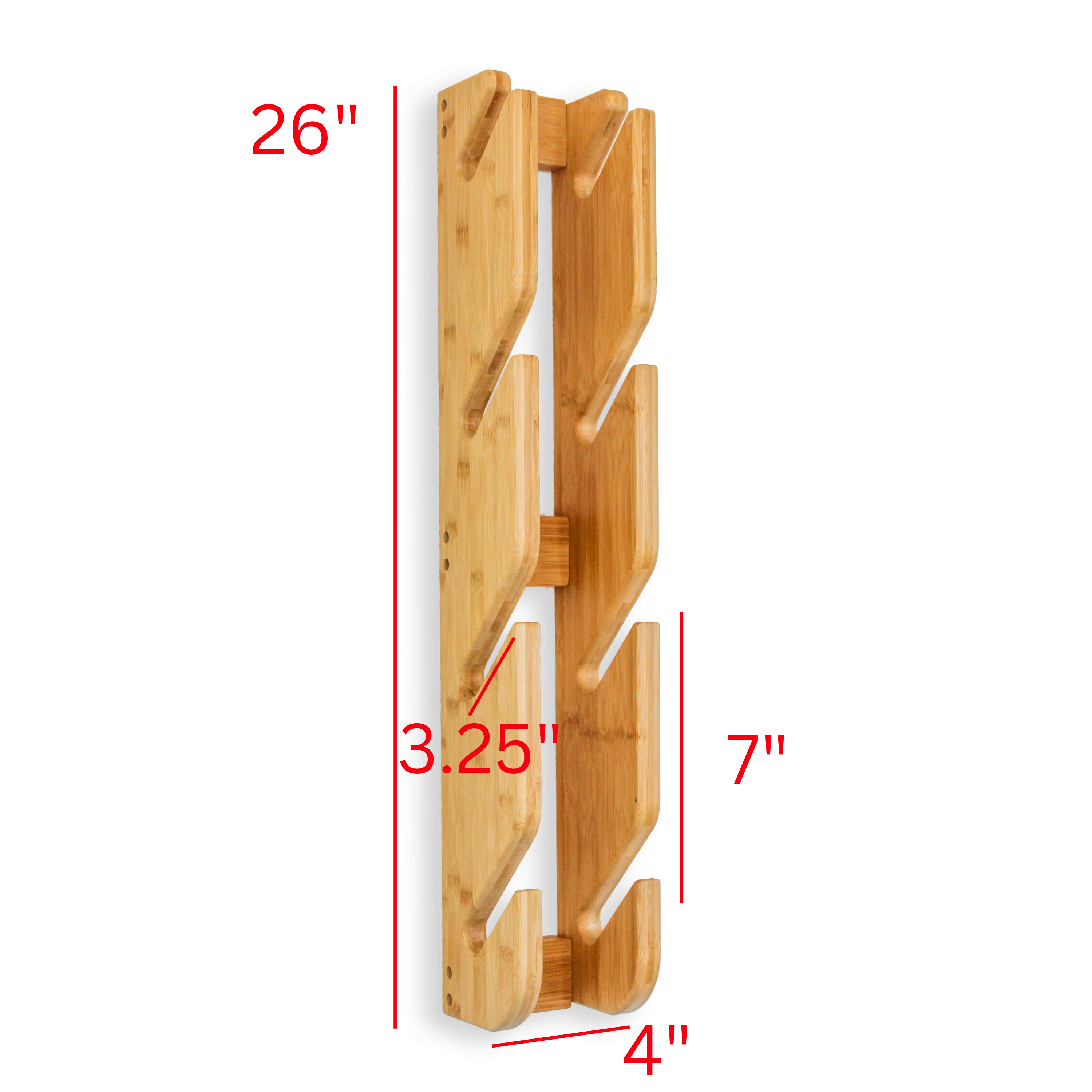 COR Surf Four-Board Skateboard and Snowboard Bamboo Wall Rack — view 3