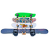 COR Surf Four-Board Skateboard and Snowboard Bamboo Wall Rack