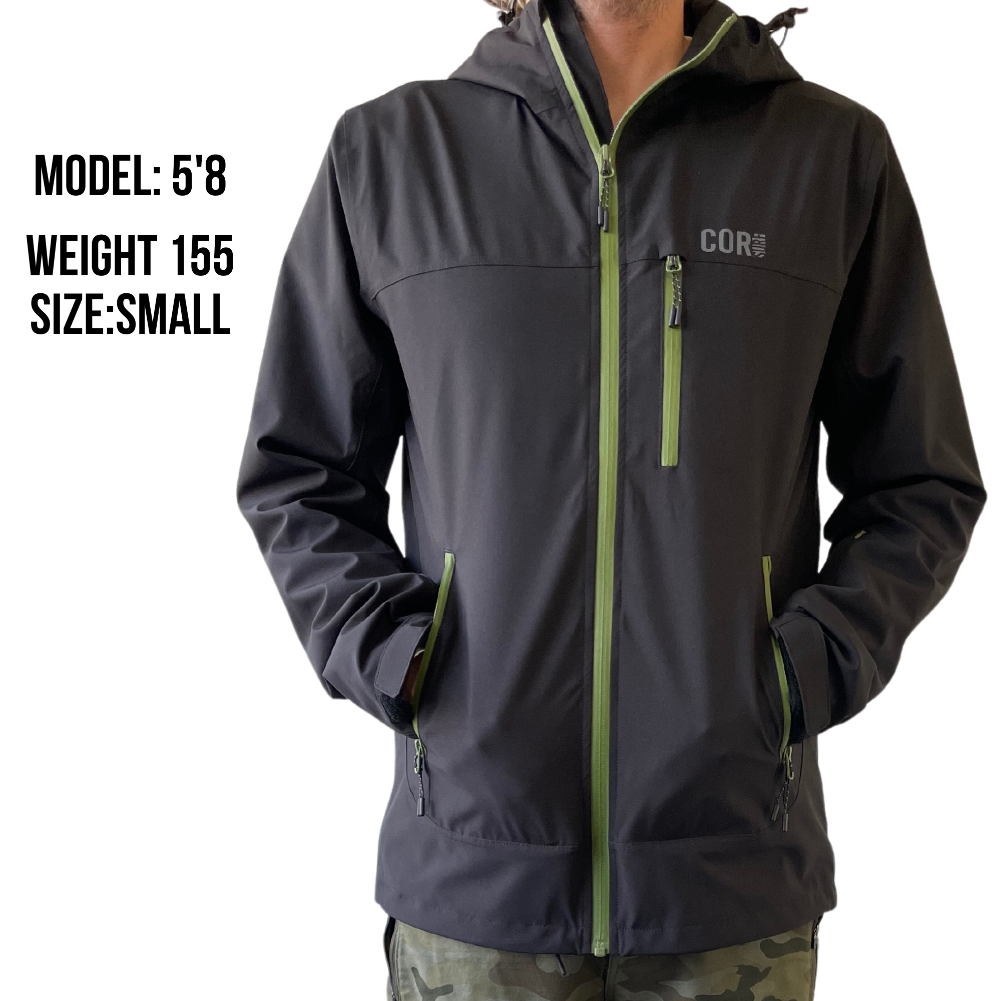 COR Surf The Huakai Travel Rain Jacket - Black — view 8