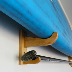 COR Surf Bamboo SUP Wall Mount with Paddle Rack — view 7