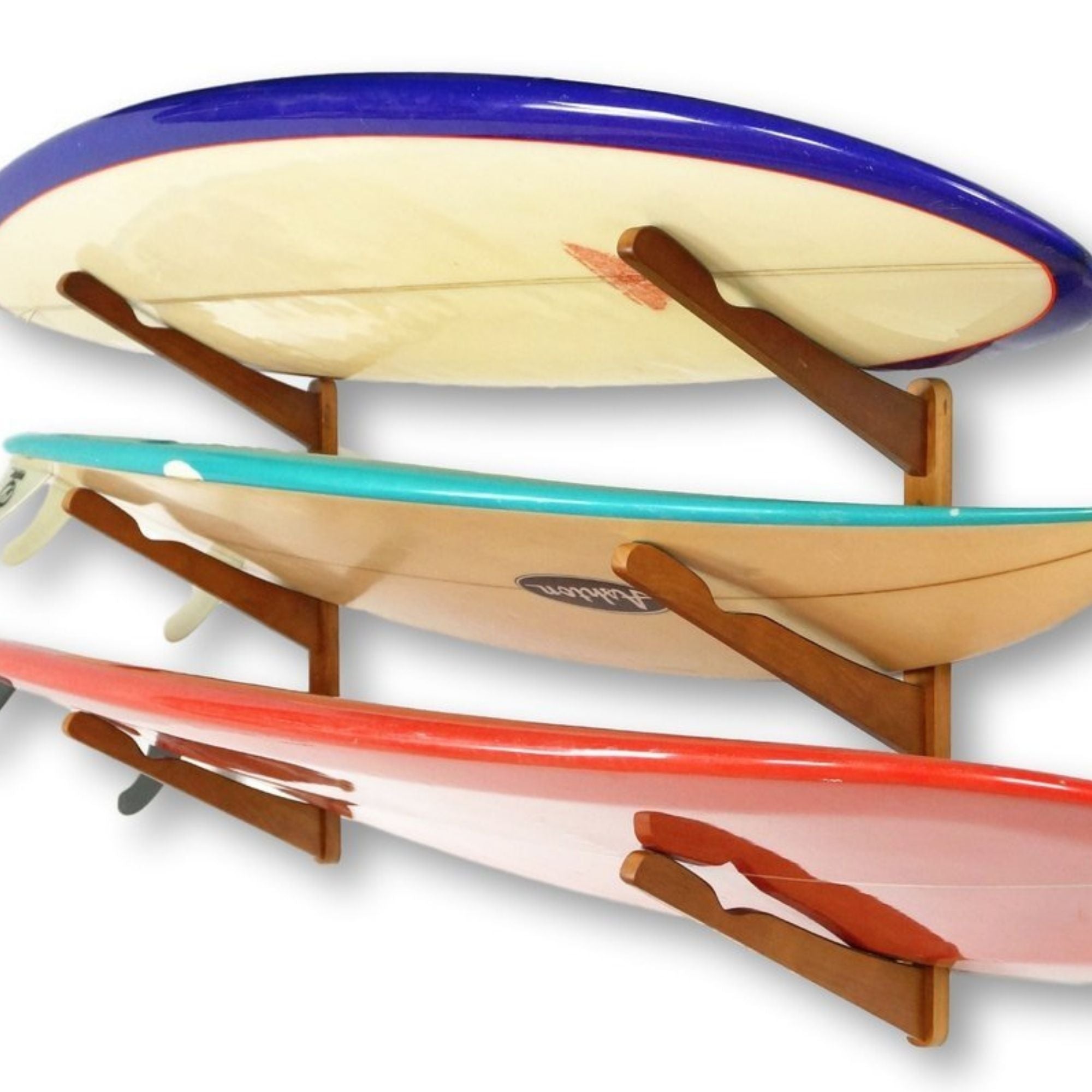 COR Surf Triple Surfboard Wall Rack | Bamboo Rack Perfect for Surf, Wakeboards, Snowboards, Skateboards — view 11