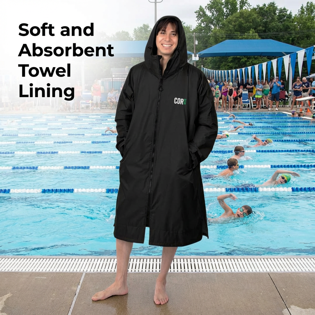 COR Surf Waterproof Swim Parka (Navy Blue) — view 2