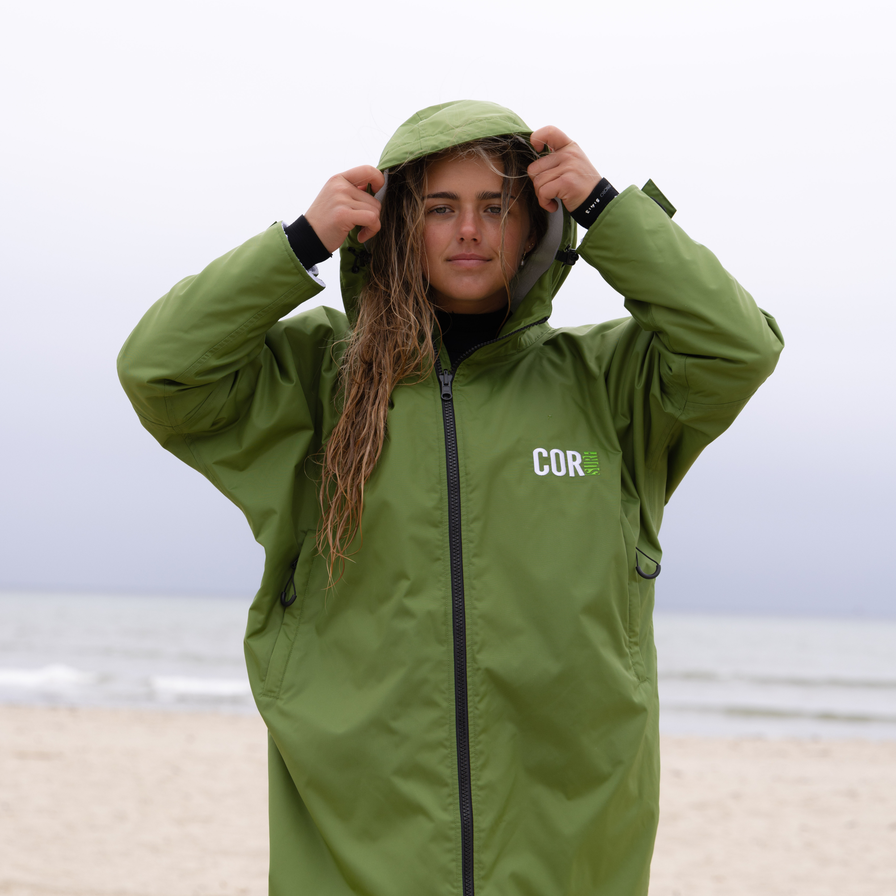 COR Surf Waterproof Swim Parka (COR Green) — view 4
